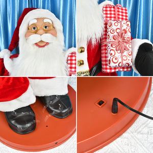 Babbo Natale musicale fatto a mano Animatronic per la fabbrica di natale-regali di Natale diretti sventolando babbo natale danza con musica - Product Image 6