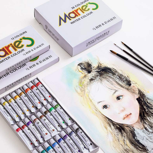 Maries – ensemble de peinture à l'<span class=keywords><strong>aquarelle</strong></span> 12/18/24 couleurs 12 ML, <span class=keywords><strong>aquarelle</strong></span> Non toxique pour les enfants étudiants en art - Product Image 4