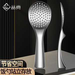 304 Stainless Steel Rice <b>Spoon</b> Large Size Stand-Up Non-Stick <b>Serving</b> <b>Spoon</b> For Household Use - Product Image 2