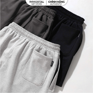 Pantalones cortos deportivos de patrón sólido del fabricante de Vietnam de embalaje personalizado unisex superventas para hombres de muchos tamaños de cintura media - Product Image 4