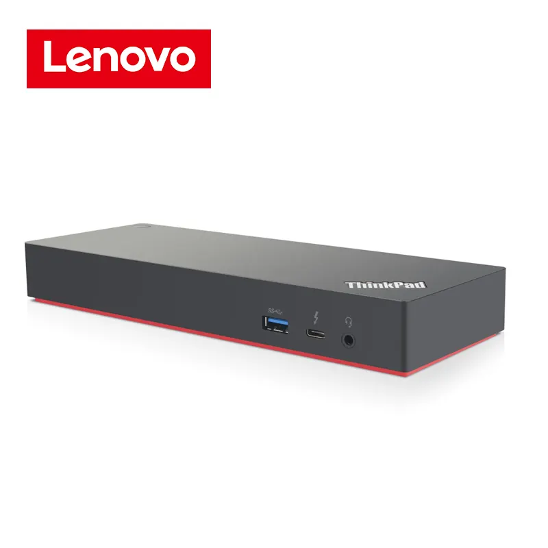 Lenovo ThinkPad (40AN0135) Thunderbolt 3 מזח Gen 2 135W הכפול UHD 4K תצוגת יכולת, 2 DP, USB-C, USB 3.1 עגינה