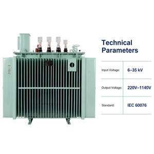 หม้อแปลงไฟฟ้าแบบจุ่มน้ำมัน 10kV เป็น 400V รุ่น S13-M-1600 แบบ Dyn11 3 เฟส ขดลวดทองแดงแท้ ระบายความร้อนด้วยอากาศธรรมชาติ สำหรับสถานีไฟฟ้าย่อย S13-M- - Product Image 4