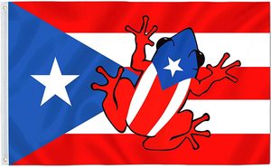3x5 ft mới tùy chỉnh puerto Rico rican ếch quốc gia polyester in Cờ biểu ngữ - Product Image 2
