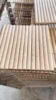 Mosaïque linéaire de luxe en travertin beige, motif à rayures, pour mur de douche et décoration intérieure