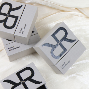 Custom <b>Black</b> logo Recycled Cardboard <b>Boxes</b> for Packiging Jewelry with Foam Insert - Product Image 5