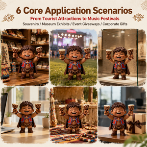 Figura de <span class=keywords><strong>Vinilo</strong></span> Suave Personalizada Meiyantoys, Diseño de 15 cm, Cultura del Tambor Folclórico, Figuras de <span class=keywords><strong>Vinilo</strong></span> de Dibujos Animados en 3D, Figura de Acción Adorable, Juguete, Recuerdo Turístico - Product Image 4