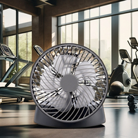 Ventilateur de refroidissement compact, portable, rechargeable par USB, à commande mécanique, pliable, 3 vitesses, 5 pales, 6,9 pouces, 1 an de garantie