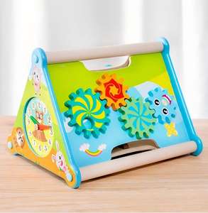 Triángulo de Actividades de Madera de 5 Lados, Centro de Juego Educativo Montessori para Niños Pequeños - Product Image 2