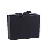 Boîte pliante haut de gamme en carton ivoire recyclé, imperméable, avec gaufrage et nœud en ruban – Fabricant et fournisseur de marques personnalisées