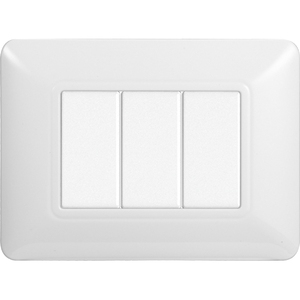 Plaque murale en plastique pour interrupteur 3 voies Gloca, 3P, blanche, installation facile, compatible avec Matix - Product Image 4