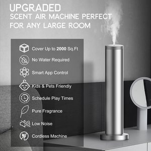 Silver Metal Tower Scent Diffuser APP Smart Control Standing Aroma Machine for Hotel Homestay Office Fragrance Machine - Product Image 5