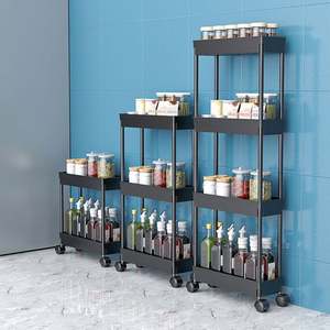 Multi-layer Movable <b>Trolley</b> Organizer Rack Living Room Kitchen <b>Storage</b> Rack - Product Image 6
