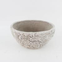 Pot de fleurs en béton écologique de forme ronde pour l'extérieur, en matériau cimentaire, pour jardin et maison, collection printemps-été