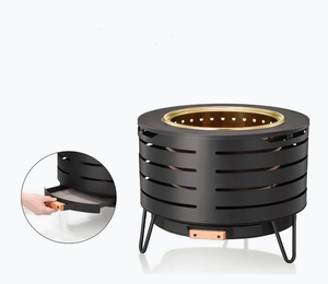 2025 Design Logo du client Chauffage à granulés <span class=keywords><strong>de</strong></span> bois Poêle à carbonisation Morden extérieur BBQ Poêles à bois avec cendrier amovible - Product Image 1