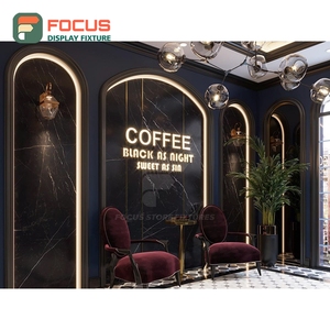 Mostrador de Servicio Contemporáneo para Cafetería, Panel de Vidrio Templado, Mostrador Frontal para Tienda - Product Image 1