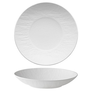 Piatto Fondo M1934 Gourme Effetto Pietra Bianco in Porcellana 27 cm - Forniture per Hotel e Catering, Stoviglie all'Ingrosso - Product Image 1