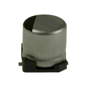 Distribuidor Autorizado, Condensador de Aluminio de 10 uF, 20%, 25V, SMD, Montaje en Superficie, EEE-1EA100SR - Product Image 1