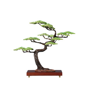 Copper Art Workshop Welcoming Pine Tree All Copper <b>Simulation</b> Pine Tree Craft Ornament For Living Room <b>TV</b> Cabinets And Wine - Product Image 3