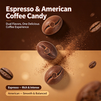 Bonbons durs en forme de grains de café, saveur riche d'espresso et d'américano, vente en gros de confiseries dures