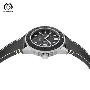 Nouvelle conception, fournisseur de montres OEM, bracelet en cuir, <span class=keywords><strong>montre</strong></span> en titane et céramique, automatique, résistante à l'eau 10 bars, chronographe, <span class=keywords><strong>montre</strong></span> de plongée pour <span class=keywords><strong>homme</strong></span> - Product Image 2