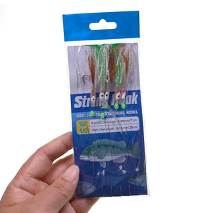 5 후크/팩 Sabiki <span class=keywords><strong>Rig</strong></span> 부드러운 문어 미끼 빛나는 구슬 깃털 바닷물 낚시 미끼 세트 베이스 고등어 도미 <span class=keywords><strong>1</strong></span>/0 # - Product Image 6