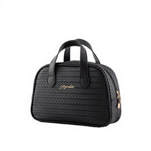 Sac de voyage portable HANFEIZI PU à motif bonbon tendance, trousse de maquillage à fermeture éclair, sac de rangement cosmétique grande capacité - Product Image 2