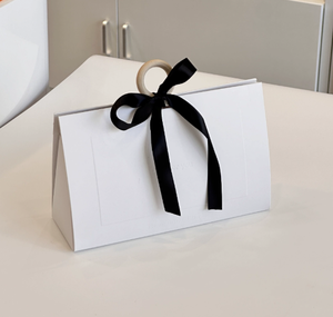 Ready Stock Luxury Paper Gift <b>Box</b> With Wood Ring And Ribbon Handle Custom Logo Jewelry <b>Wedding</b> Favor Packaging <b>Box</b> - Product Image 4