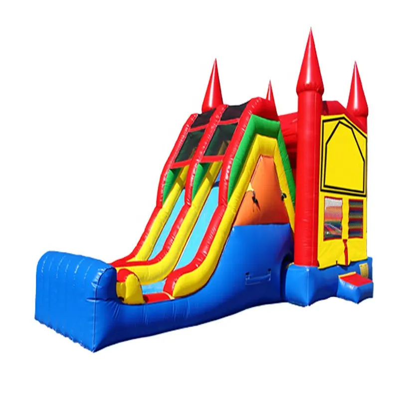 Outdoor kommerziellen Kind aufblasbare Combo Türsteher Wasser rutsche Jumping Castle aufblasbare Hüpfburg Pastell Hüpfburg