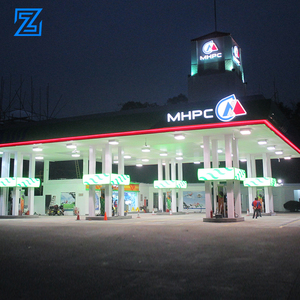 هيكل فولاذية احترافي جاهز للبناء إطار فضائي لتعبئة الغاز محطة بنزين مظلة سقف البناء مضخة وقود محطة وقود - Product Image 6