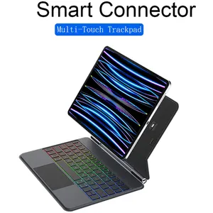 Slimme Connector Toetsenbord Case Voor Ipad Pro 11 En Air 5 En 4 Voor Ipad Pro 12.9 Inch En Ipad 10e Generatie Zwevend