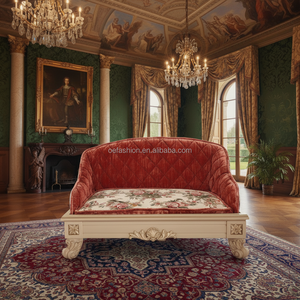 OE-FASHION Lussuoso Divano per Gatti in Legno Massello Antico Intagliato a Mano con Rivestimento in Velluto Reale, Arredamento per Animali Domestici di Piccola e Media Taglia - Product Image 3