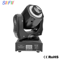 Mini projecteur LED à tête mobile 60W RGBW 8 Gobos Effet faisceau DMX512 Éclairage de scène DJ Club
