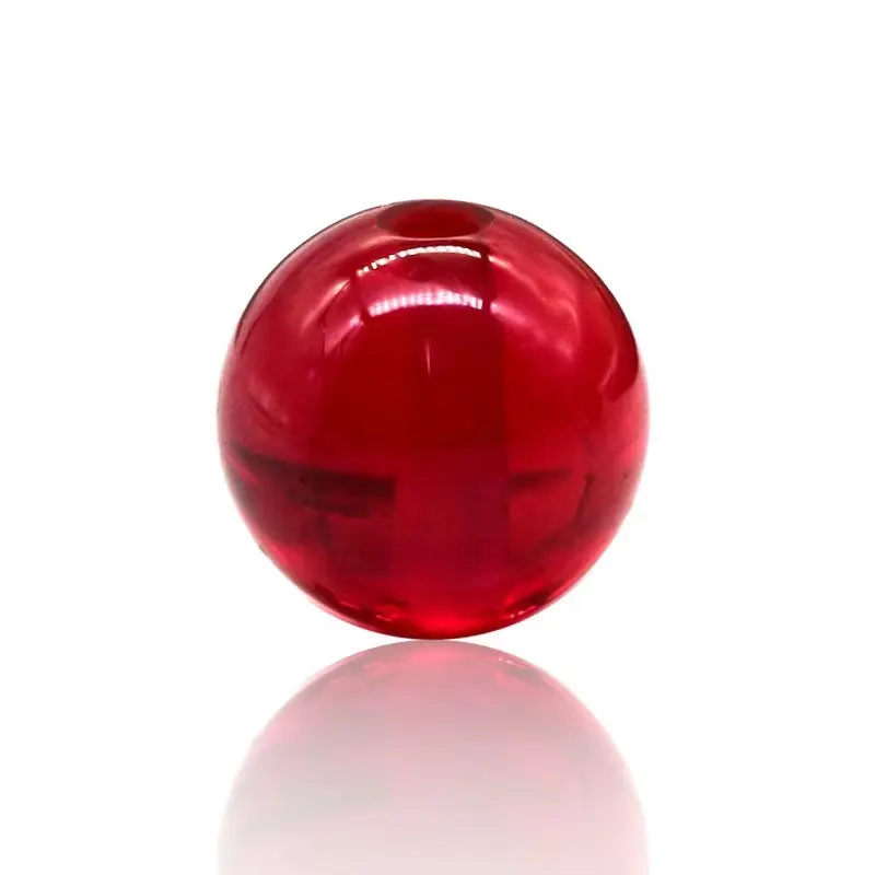 Synthetic Ruby Round 5# Corundum Stone Made Beads For Jewelry