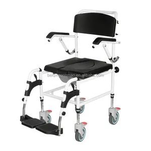 Commode sedia a rotelle wc portatile pieghevole sedia da bagno doccia di alta qualità per disabili