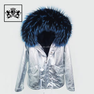 Conception Unique brève paragraphe cuir femmes <span class=keywords><strong>renard</strong></span> et raton laveur manteau colliers - Product Image 2