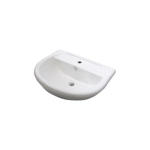 Lavabo in Ceramica e Pietra da 65cm, Stile Moderno e Semplice, con Scarico per Bagno, Hotel, Appartamento, Applicazione Sanitaria - Product Image 1