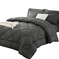 Ensemble de couette de luxe ultra doux toutes saisons, taille Queen, vente en gros, motif uni, alternative au duvet, insert de couette pour hôtel et maison