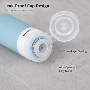 Wholesale 18 Piece Silicone <b>Travel</b> <b>Bottle</b> Accessories Set 90ml 60ml BPA Free Leak Proof Custom Logo Color Style Packaging - Product Image 5