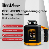 Niveau laser rotatif DEGLASERS, 5 vitesses de rotation et 5 angles de balayage réglables, 360° °   Kit de niveau laser vert auto-nivelant 1650 pieds