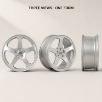 Jantes forgées sur mesure 5 branches concaves argentées 19 20 21 22 pouces 5x114.3 5x120 pour Camaro Mustang Challenger