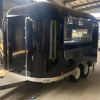 Remorque de restauration mobile, camion de crème glacée, camion de restauration rapide, remorque alimentaire ronde personnalisée pour hot-dogs