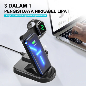 DTC แท่นชาร์จไร้สายแบบ3 in 1สำหรับ iPhone 14 Pro Watch airpods โทรศัพท์มือถือ - Product Image 2