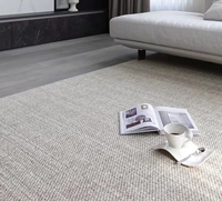 Tapis Seibos Grand Mansion moderne en peluche, résistant aux taches, tapis en laine importée, couleur unie, style Wabi-Sabi, salon, chambre à coucher