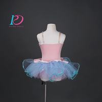 Conjunto de Ballet para Niñas, Leotardo de Terciopelo Suave con Aplique de Corazón Brillante y Falda Tutú (Edad 6-12)