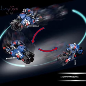 Motocicleta RC 2.4G 1/10 con Control Remoto, Motocicleta de Acrobacias y Derrapes de Alta Velocidad con Ruedas de Acción de 360 Grados - Product Image 5