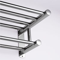 Porte-serviettes double rangée en acier inoxydable sur mesure de haute qualité, étagère de douche, support mural pour salle de bain, finition satinée, logo personnalisé SIR