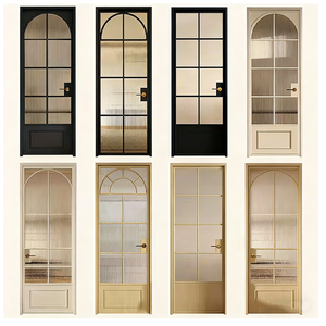 Puerta Batiente de Doble Vidrio con Marco Delgado de Aluminio de Diseño Minimalista, Puerta Moderna para Baño, Impermeable y Personalizable - Product Image 6