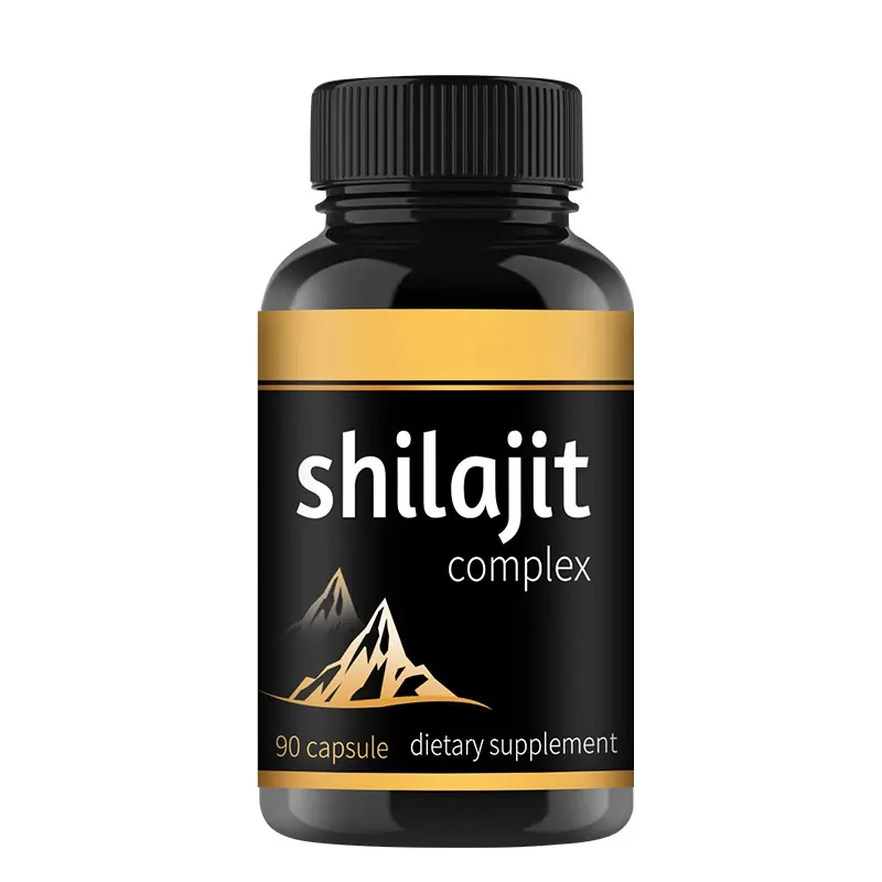 OEM Himalayan Shilajit Resin Capsules 85 Mineral Brain Support Supplements Vitamins Enhanced Male Strength Healthcare Bottle