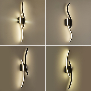 Lampu samping tempat tidur minimalis, lampu dinding latar belakang lorong Ultra terang Nordik Led ruang tamu kamar tidur - Product Image 1