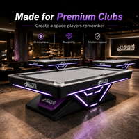 Meja Biliar Bojue Shadow 9FT Rangka Baja LED dengan Batu Slate Jiujiang 30mm